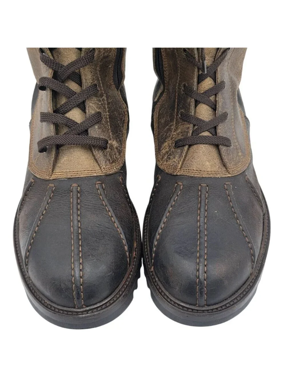 Cesare Paciotti Italy Mens Size 8UK 9US Brown Leather Laced up Tall Combat Boots